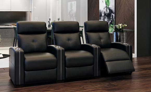 Black Sofa-Collection Kelowna Bonded Leather Swivel Chair with Heat & Massage for Living Room Office Bedroom