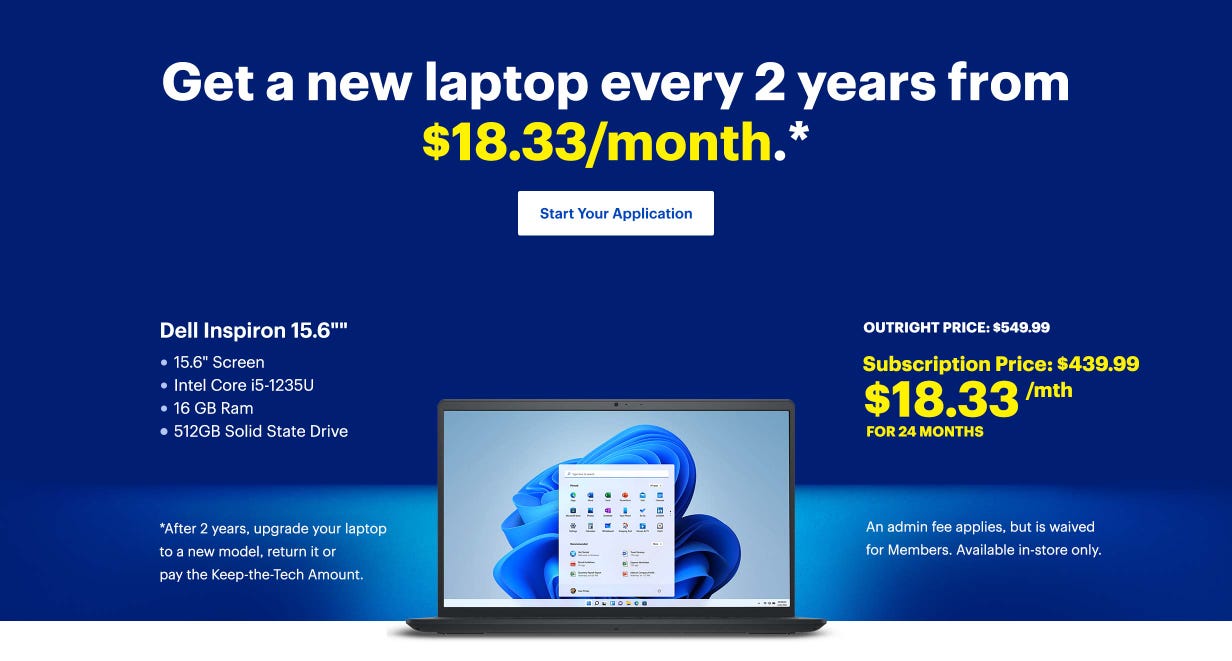 Get a new laptop every 2-years from $21.67/month. Start Your Application