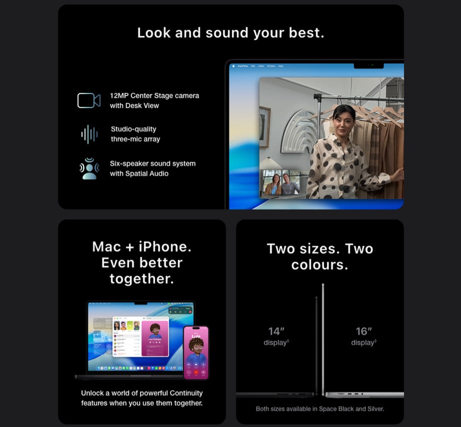 Look and Sound your best. Mac + iPhone even better together. Two Sizes. Two Colours.