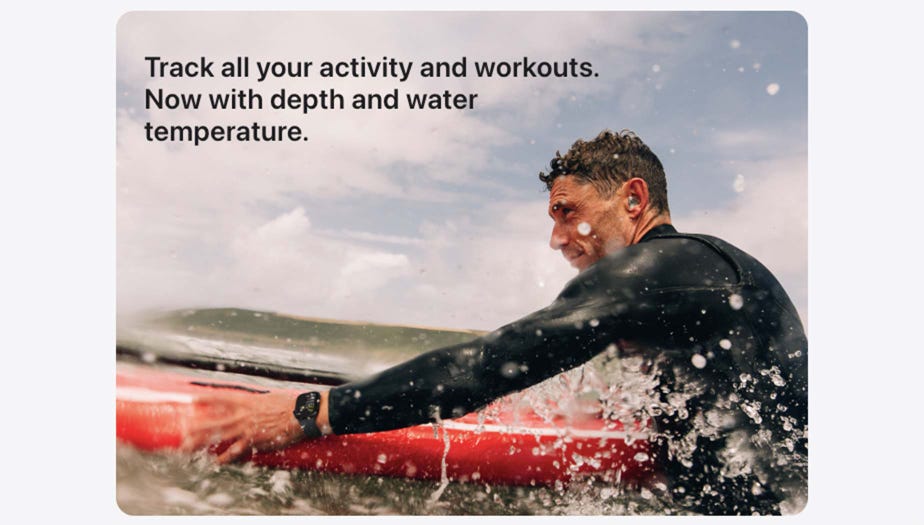 Track all your activity and workouts. Now with depth and water temperature.