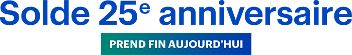 Solde 25e anniversaire