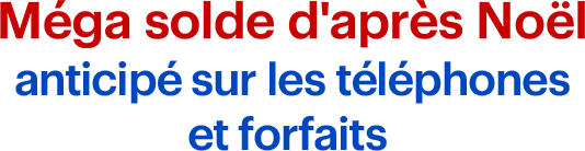 Méga solde d'après Noël