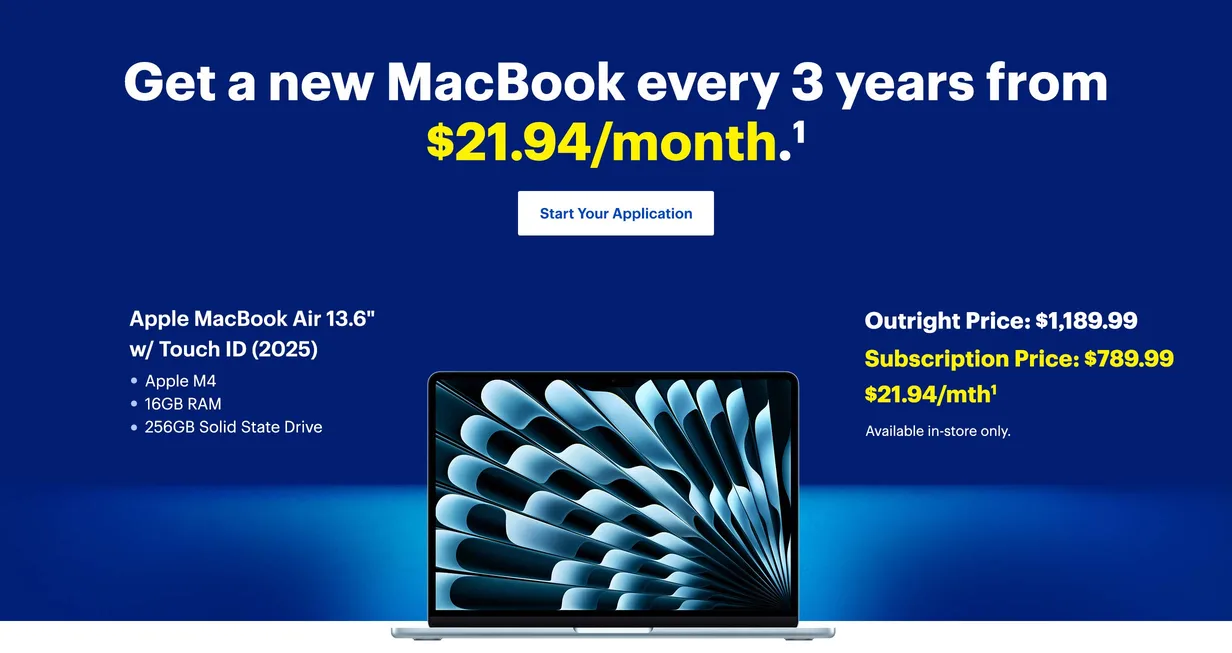 Get a new laptop every 3-years from $36.11/month. Start Your Application