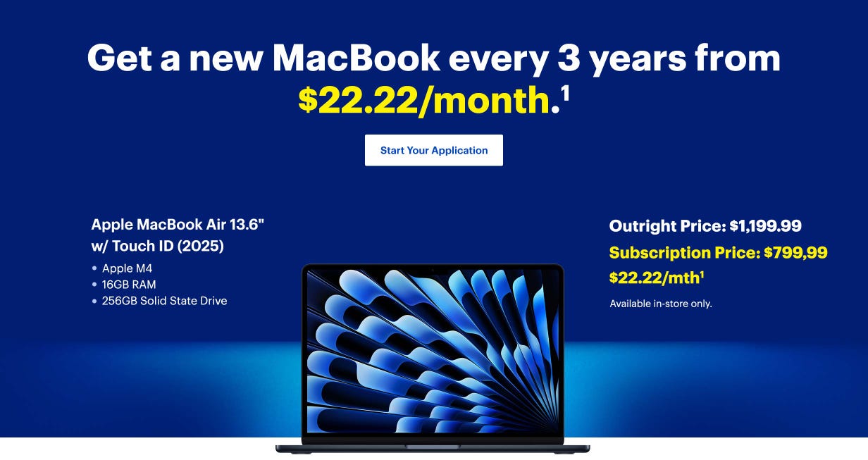 Get a new laptop every 3-years from $22.22/month. Start Your Application