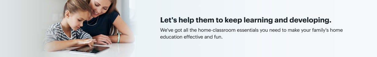 Let's help them to keep learning and developing. Get everything you need to make your family's home education effective and fun.