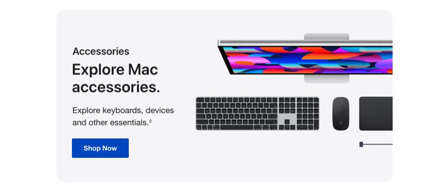 Accessories. Explore Mac accessories. Explore keyboards, devices and other essentials.