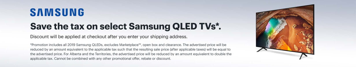 Save the tax on select Samsung QLED TVs*.
