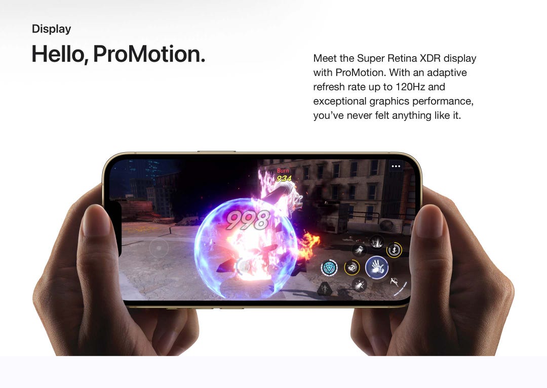 Hello, ProMotion. Meet the Super Retina XDR display with ProMotion.