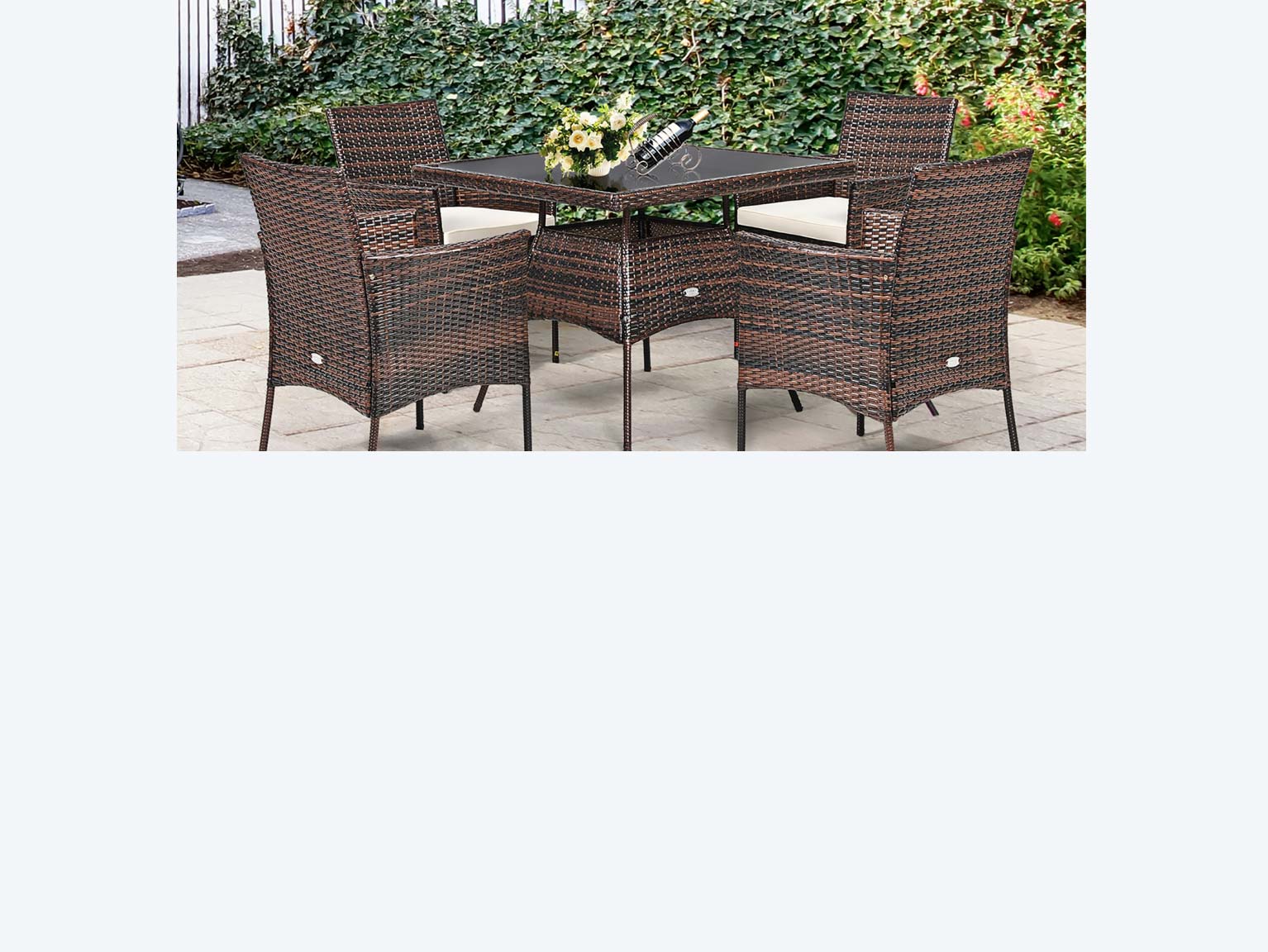 patio table and chairs wicker