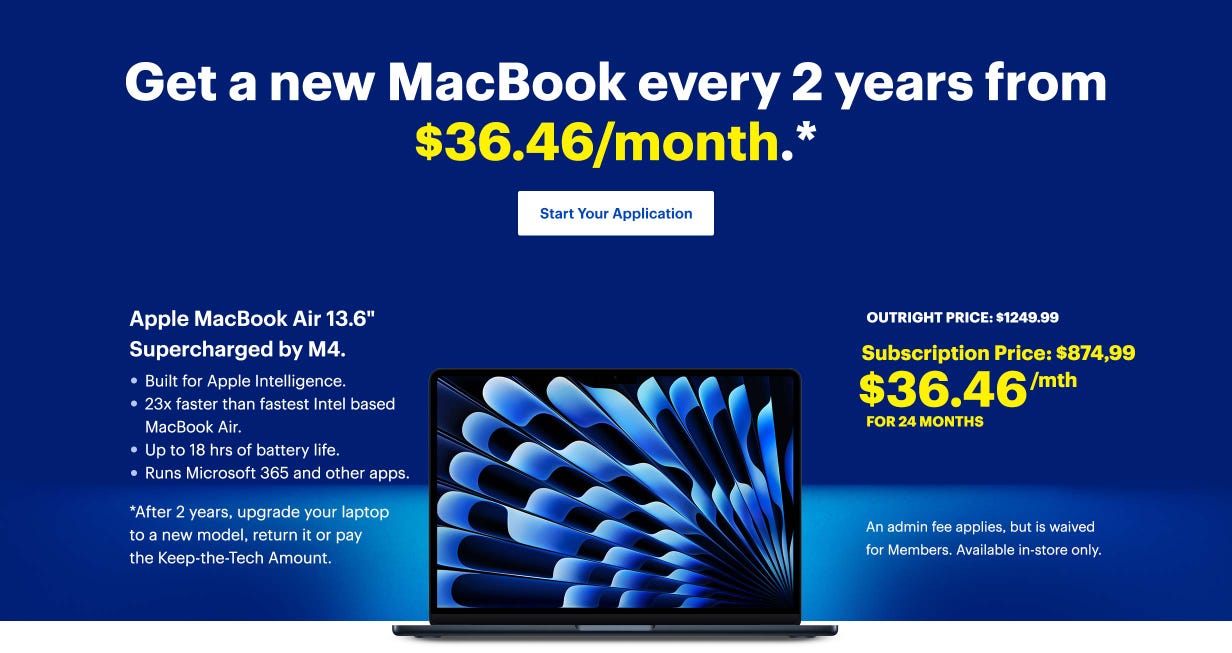 Get a new laptop every 2-years from $21.66/month. Start Your Application