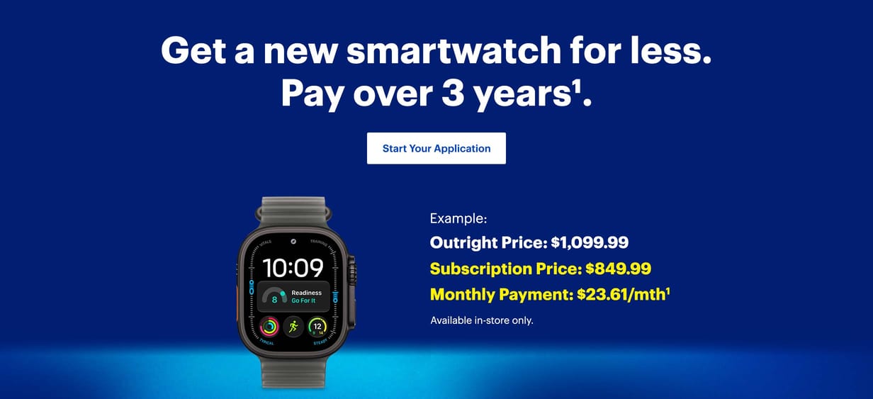Get a new smartwatch for less. Pay over 3 years¹.