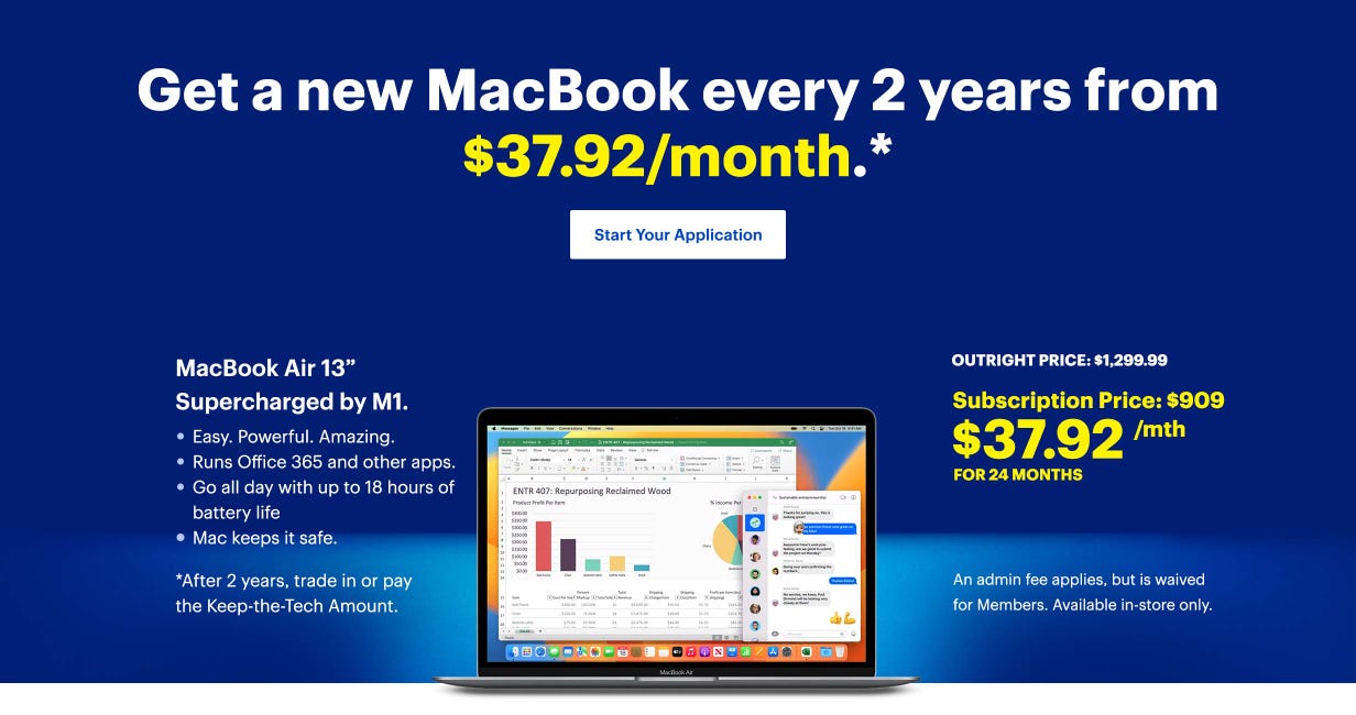 Get a new laptop every 2-years from $37/month. Start Your Application