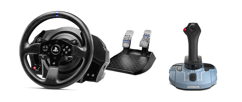 Thrustmaster Leather 28GT Wheel Add-On (PS5, PS4, XBOX Series X S, One, PC) ＆ T-LCM Pedals (PS5, PS4, XBOX Series X S, One, PC