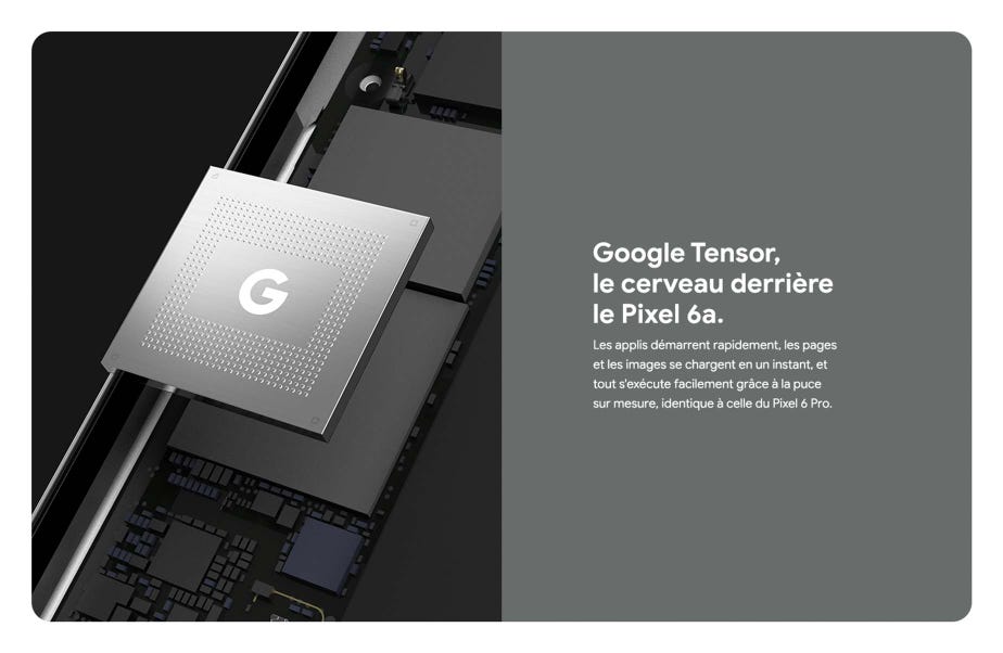 Google Tensor, le cerveau derrière le Pixel 6a.