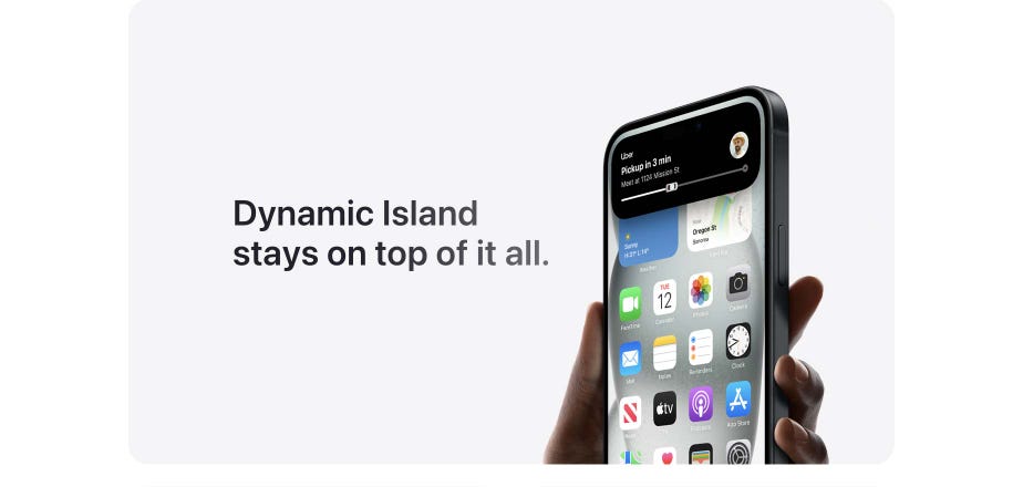 Dynamic Island stays on top of it all.
