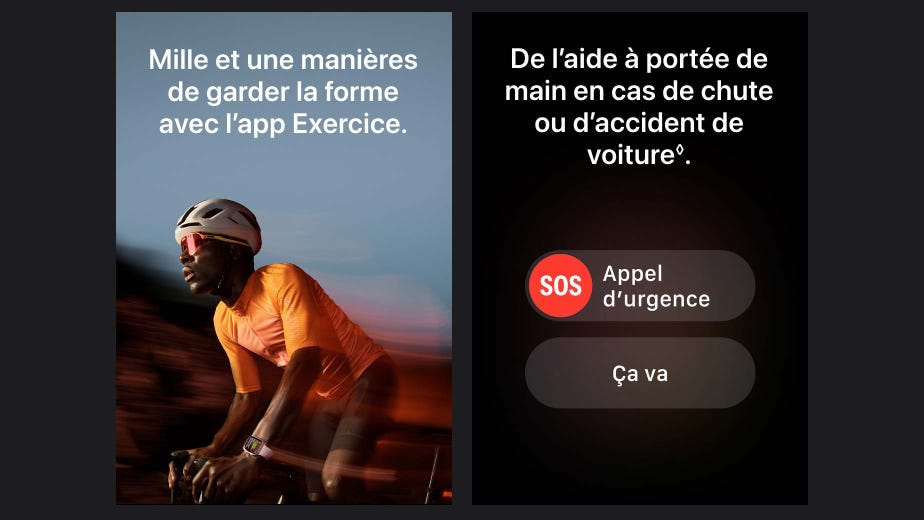 Mille et une manières de garder la forme avec l’app Exercice. De l’aide à portée de main en cas de chute ou d’accident de voiture. Mention légale.