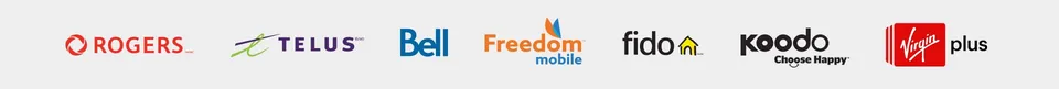 Principaux fournisseurs de téléphonie cellulaire au Canada.